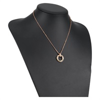 Cartier トリニティ ダイヤ ネックレス 750YG 750PG 750WG