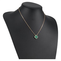 Van Cleef & Arpels ヴィンテージ アルハンブラ ネックレス イエローゴールド グリーン 750YG マラカイト