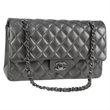 CHANEL マトラッセ ダブルフラップダブルチェーン 25 2014年 ショルダーバッグ マットシルバー シルバー ラムスキン