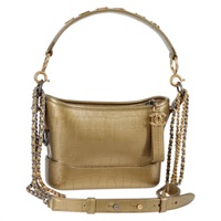 CHANEL ガブリエル 2019年 ショルダーバッグ ゴールド シルバー カーフレザー