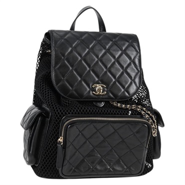 CHANEL マトラッセ 2021年 バックパック ブラック ゴールド シャイニーラムスキン