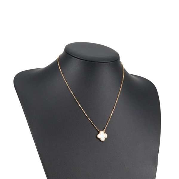 Van Cleef & Arpels ヴィンテージ アルハンブラ ネックレス ゴールド ホワイト 750YG マザーオブパール