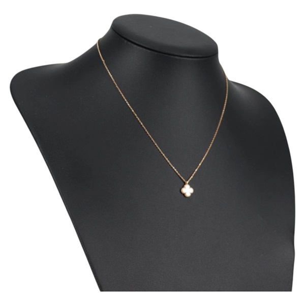 Van Cleef & Arpels スウィート アルハンブラ ネックレス イエローゴールド ホワイト 750YG マザーオブパール