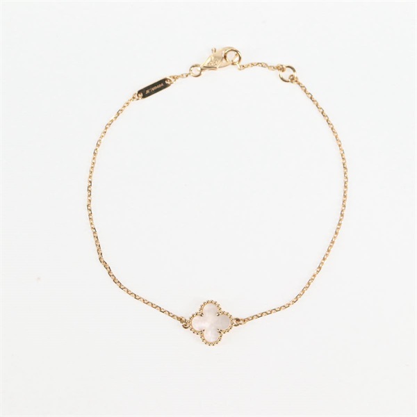 Van Cleef & Arpels スウィート アルハンブラ ブレスレット イエローゴールド ホワイト 750YG マザーオブパール