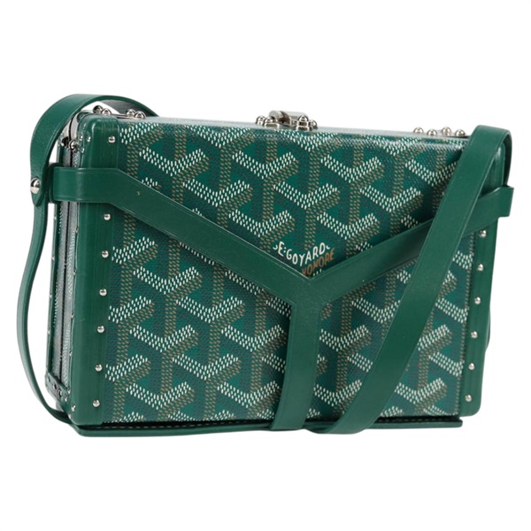 GOYARD ミノディエールトランクバッグ ショルダーバッグ グリーン PVC