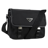 PRADA RE-NYLON ショルダーバッグ ブラック シルバー リサイクルポリアミド