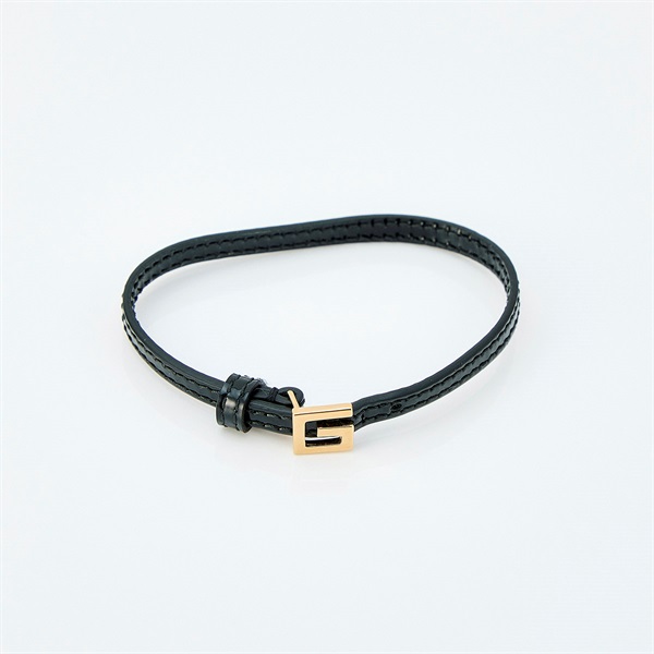 【原宿店限定】GUCCI ブレスレット M ブラック ゴールド パテントレザー GP