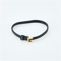 【原宿店限定】GUCCI ブレスレット M ブラック ゴールド パテントレザー GP