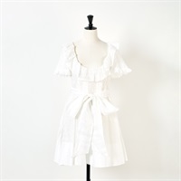 【原宿店限定】VALENTINO ワンピース 38 ホワイト コットン ポリエステル