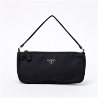 【原宿店限定】PRADA トライアングル ハンドバッグ ブラック シルバー テスート