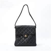 【原宿店限定】CHANEL マトラッセ 1997年頃 ダブルフェイス ショルダーバッグ ブラック ゴールド キャビアスキン
