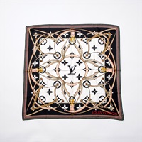 【原宿店限定】LOUIS VUITTON スカーフ 90 カレ90・アルティメット ノワール シルク