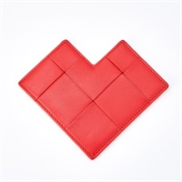 【原宿店限定】BOTTEGA VENETA カセット ハート カードケース レッド レザー