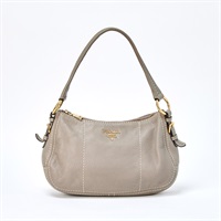 【原宿店限定】PRADA ロゴ ショルダーバッグ BR4690 グレージュ ゴールド レザー