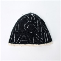 【原宿店限定】CHANEL ニットキャップ ブラック ホワイト カシミヤ ウール シルク
