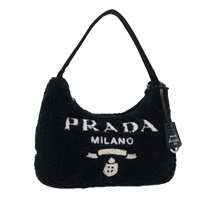 【原宿店限定】プラダ PRADA ハンドバッグ テリー Re Edition 2000 ブラック ホワイト 1NE515 レディース 47189AM