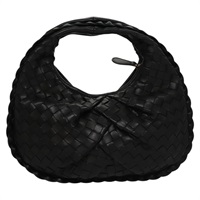 【原宿店限定】ボッテガヴェネタ BOTTEGAVENETA ミニホーボー ハンドバッグ イントレチャート レザー ブラック 189227 レディース yk17218AM