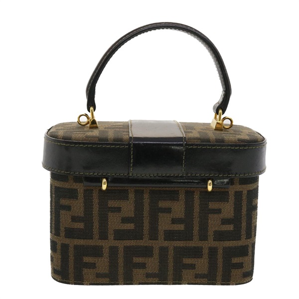 【原宿店限定】フェンディ FENDI ハンドバッグ ズッカキャンバス ナイロン 2way ブラウン ブラック レディース am4252AM