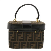 【原宿店限定】フェンディ FENDI ハンドバッグ ズッカキャンバス ナイロン 2way ブラウン ブラック レディース am4252AM