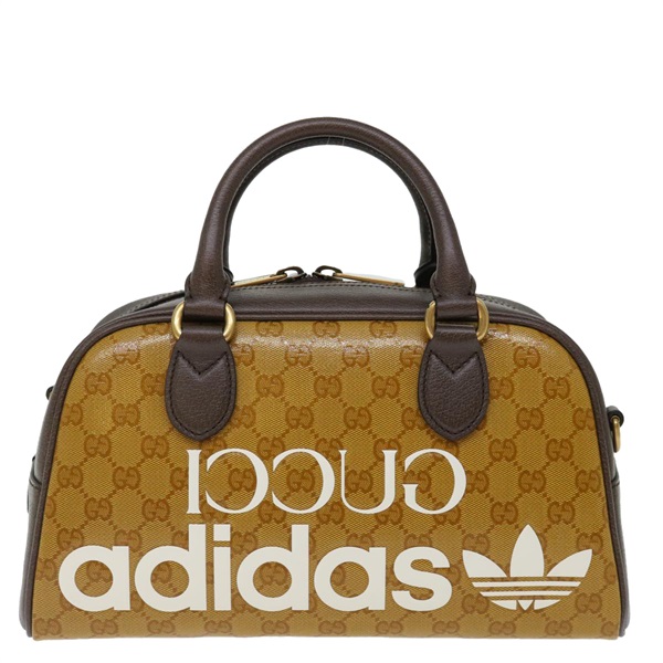 【原宿店限定】グッチ GUCCI ハンドバッグ GGキャンバス adidas×Gucci 2way ベージュ 702397 レディース 70383SM