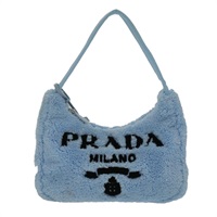 【原宿店限定】プラダ PRADA ハンドバッグ ミニ パイル ブルー レディース 93077AM