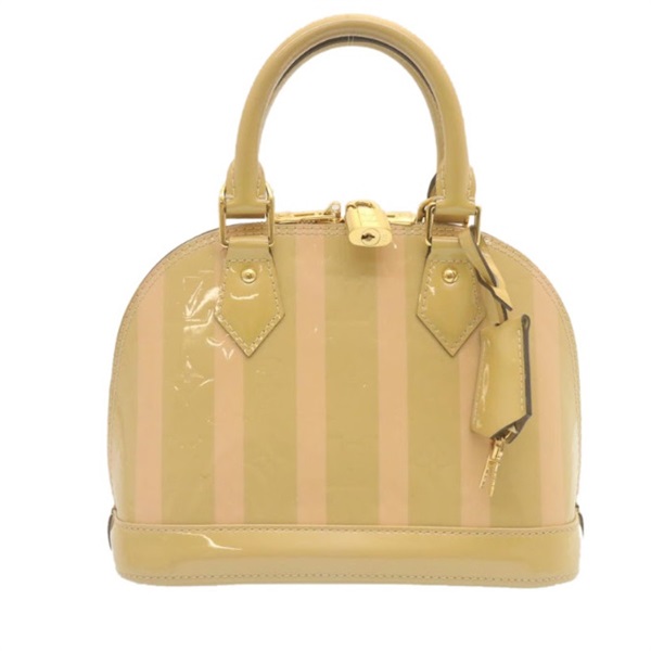 【原宿店限定】LOUIS VUITTON アルマBB ハンドバッグ ヴェルニ レイユール 2way ベージュ ピンク M90970 レディース ai678AM