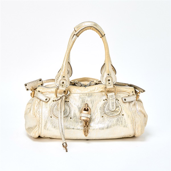 【原宿店限定】Chloe パディントン ミディアム ハンドバッグ ゴールド ゴールド レザー