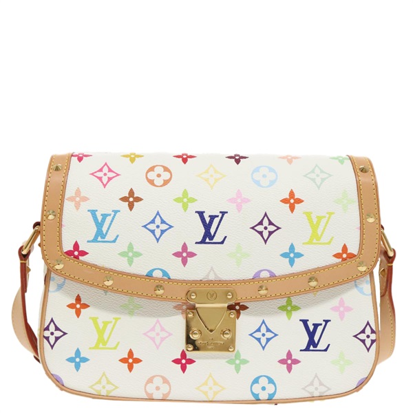 【原宿店限定】ルイ・ヴィトン LOUIS VUITTON ソローニュ ショルダーバッグ モノグラム マルチカラー ホワイト M92661 レディース 90289SM