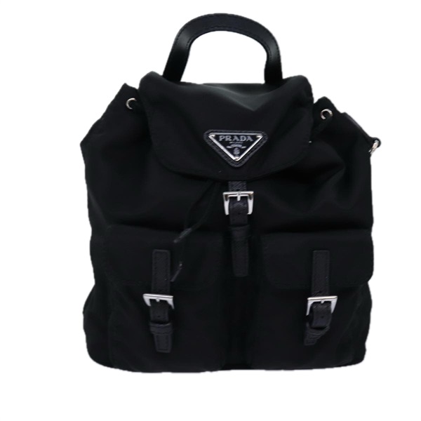 【原宿店限定】プラダ PRADA ショルダーバッグ チェーン ナイロン ブラック レディース 74455AM