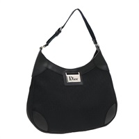【原宿店限定】クリスチャンディオール Christian Dior ショルダーバッグ トロッターキャンバス ブラック シルバー レディース yk15711AM