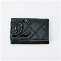 【原宿店限定】CHANEL カンボン 2014年 カードケース ブラック ラムスキン