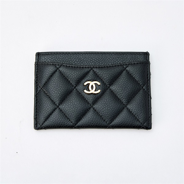 【原宿店限定】CHANEL マトラッセ ココマーク 2018年 カードケース ブラック ゴールド キャビアスキン
