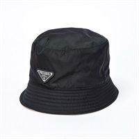 【原宿店限定】PRADA トライアングル ハット L RN98339-CA.34767 ブラック テスート コットン