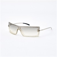 【原宿店限定】CHANEL ココマーク サングラス 5077-B グレー シルバー メタル ラインストーン