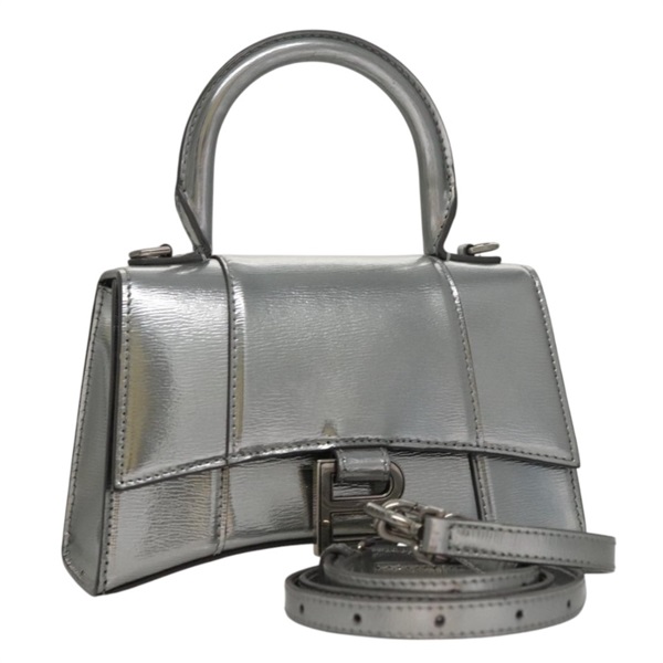 【原宿店限定】バレンシアガ BALENCIAGA ハンドバッグ レザー 2way シルバー レディース FF4303AM