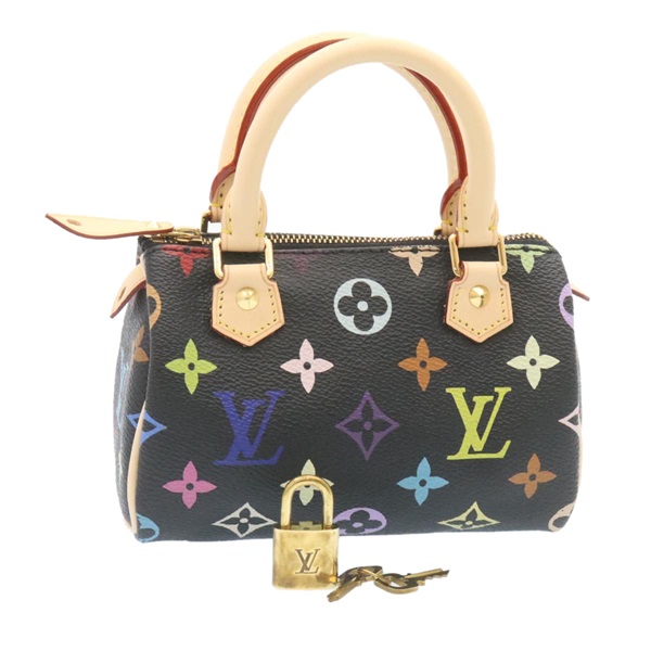 【原宿店限定】LOUIS VUITTON ミニスピーディ ハンドバッグ モノグラム・マルチカラー ブラック M92644 レディース 26986SM