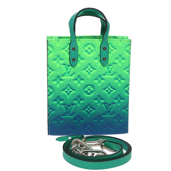 【原宿店限定】ルイ・ヴィトン LOUIS VUITTON サックプラXS ハンドバッグ モノグラムトリヨンイリュージョン グリーン ブルー M81221 レディース 47623SM