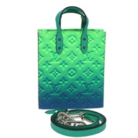 【原宿店限定】ルイ・ヴィトン LOUIS VUITTON サックプラXS ハンドバッグ モノグラムトリヨンイリュージョン グリーン ブルー M81221 レディース 47623SM