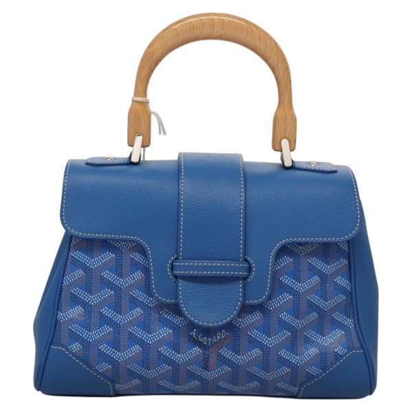 【原宿店限定】ゴヤール GOYARD サイゴン ハンドバッグ ヘリンボーン PVC ブルー レディース 116256SM