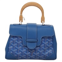 【原宿店限定】ゴヤール GOYARD サイゴン ハンドバッグ ヘリンボーン PVC ブルー レディース 116256SM