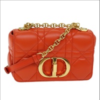 【原宿店限定】クリスチャンディオール Christian Dior ショルダーバッグ カナージュ レザー オレンジ レディース 71576SAM