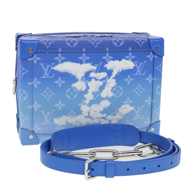 【原宿店限定】ルイ・ヴィトン LOUIS VUITTON ソフトトランク ショルダーバッグ モノグラム クラウズ ブルー ホワイト M45430 レディース 42826SM