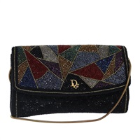 【原宿店限定】クリスチャンディオール Christian Dior ショルダーバッグ ビーズ ブラック マルチカラー レディース 87649SM