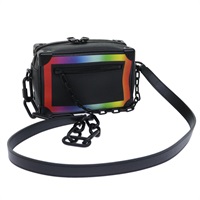 【原宿店限定】ルイ・ヴィトン LOUIS VUITTON ミニソフトトランク ショルダーバッグ タイガレインボー ブラック M30351 レディース 50210SM