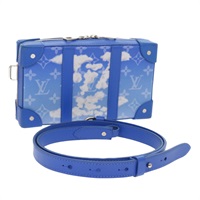 【原宿店限定】ルイ・ヴィトン LOUIS VUITTON ソフトトランクウォレット ショルダーバッグ モノグラム クラウズ ライトブルー ホワイト M45432 レディース 55832SM