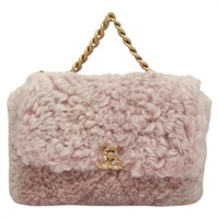 【原宿店限定】シャネル CHANEL ショルダーバッグ シアリング チェーン CHANEL19 ムートン 2way ピンク M95573 レディース 116258AM