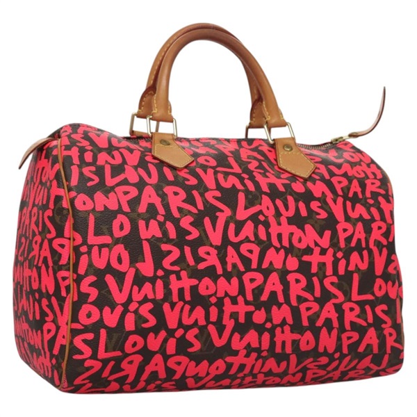 【原宿店限定】ルイ・ヴィトン LOUIS VUITTON スピーディ30 ハンドバッグ モノグラムグラフィティ ピンク M93704 レディース 113125AM