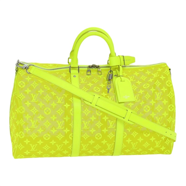 【原宿店限定】ルイ・ヴィトン LOUIS VUITTON キーポルバンドリエール50 ボストンバッグ モノグラムメッシュ イエロー M55380 レディース 84353SM