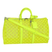 【原宿店限定】ルイ・ヴィトン LOUIS VUITTON キーポルバンドリエール50 ボストンバッグ モノグラムメッシュ イエロー M55380 レディース 84353SM