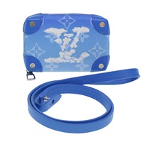 【原宿店限定】ルイ・ヴィトン LOUIS VUITTON ソフト トランク ネックレス ポーチ モノグラム クラウズ ブルー ホワイト M45440 レディース 42825SM